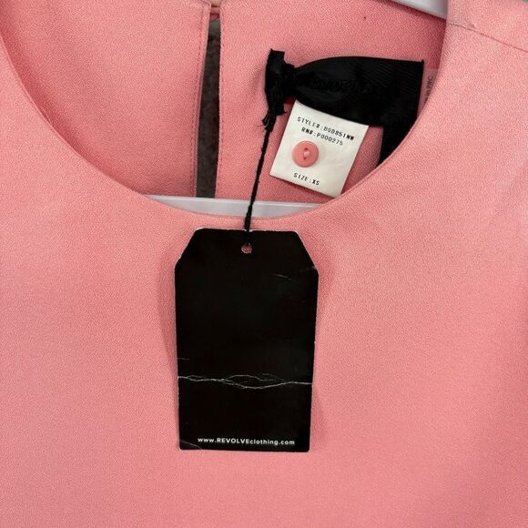 Revolve Pink Short Sleeve Mini Dress Size XS New Light Pink - Picture 10 of 10